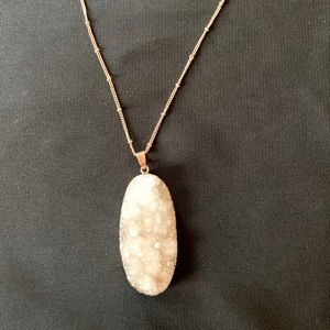Druzy quartz necklace